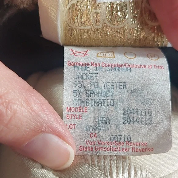 Cache Leopard & black skirt & jacket two-piece suit union made vintage size Med - Picture 6 of 16